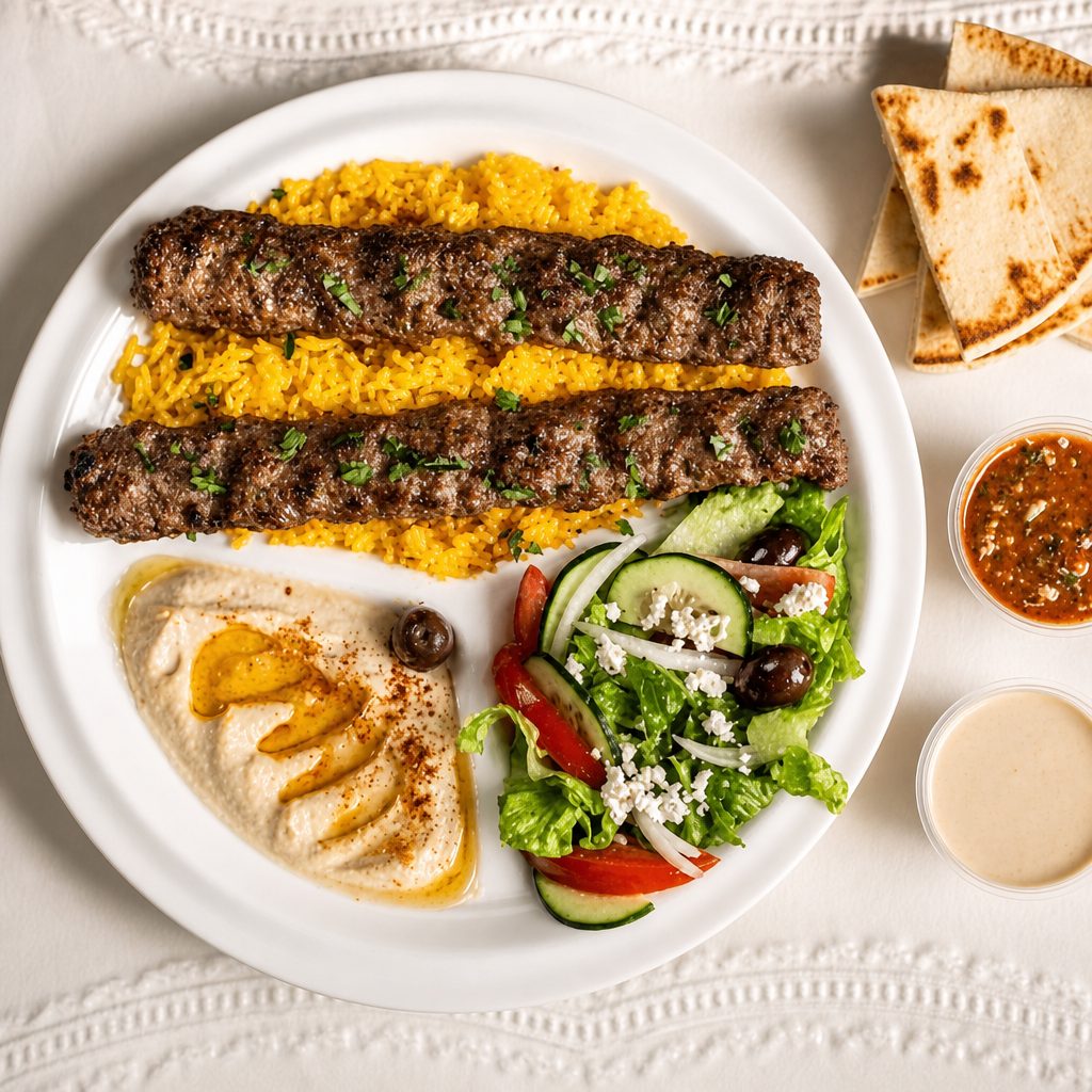 Kafta Kabab Plate.