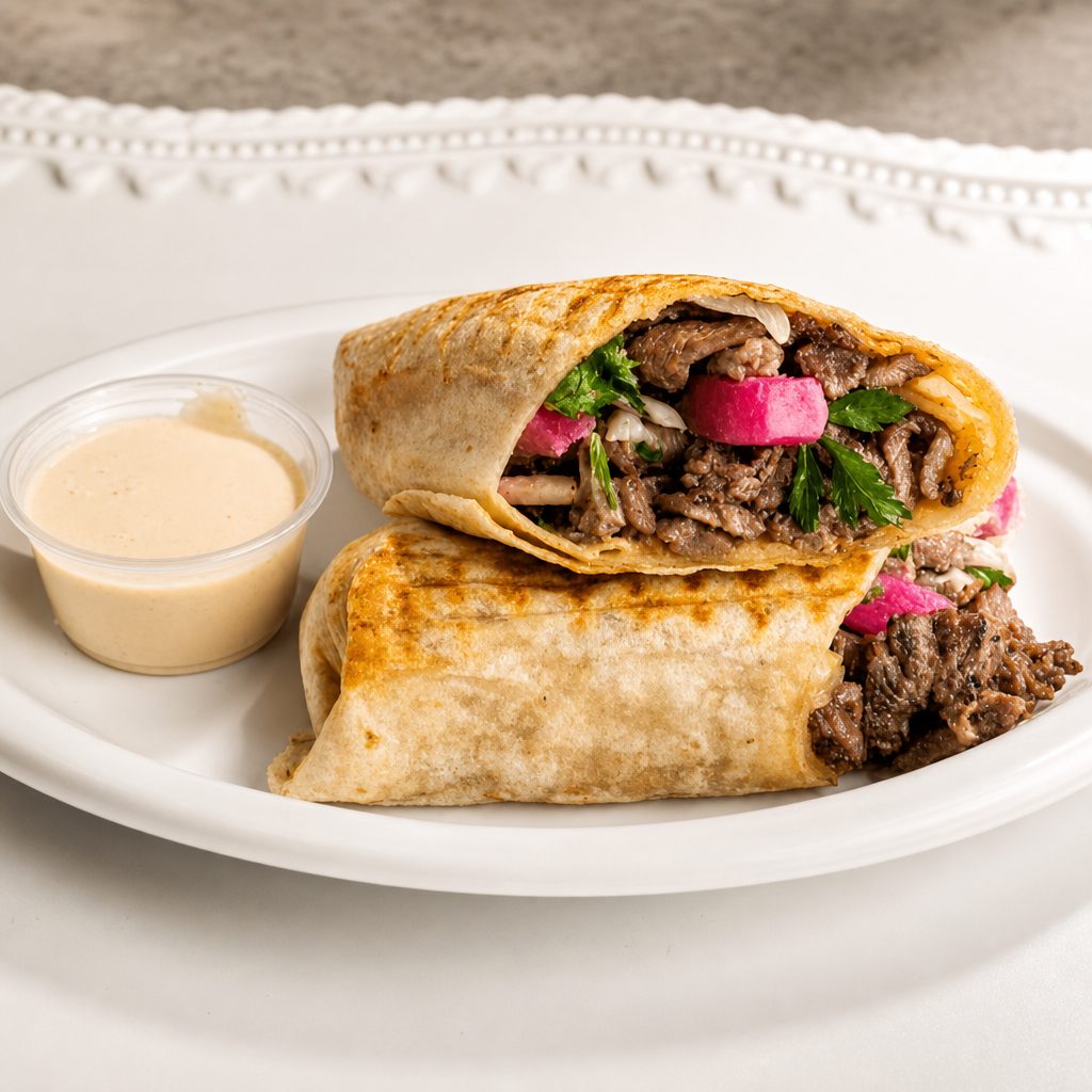 Beef Shawarma Wrap Combo.