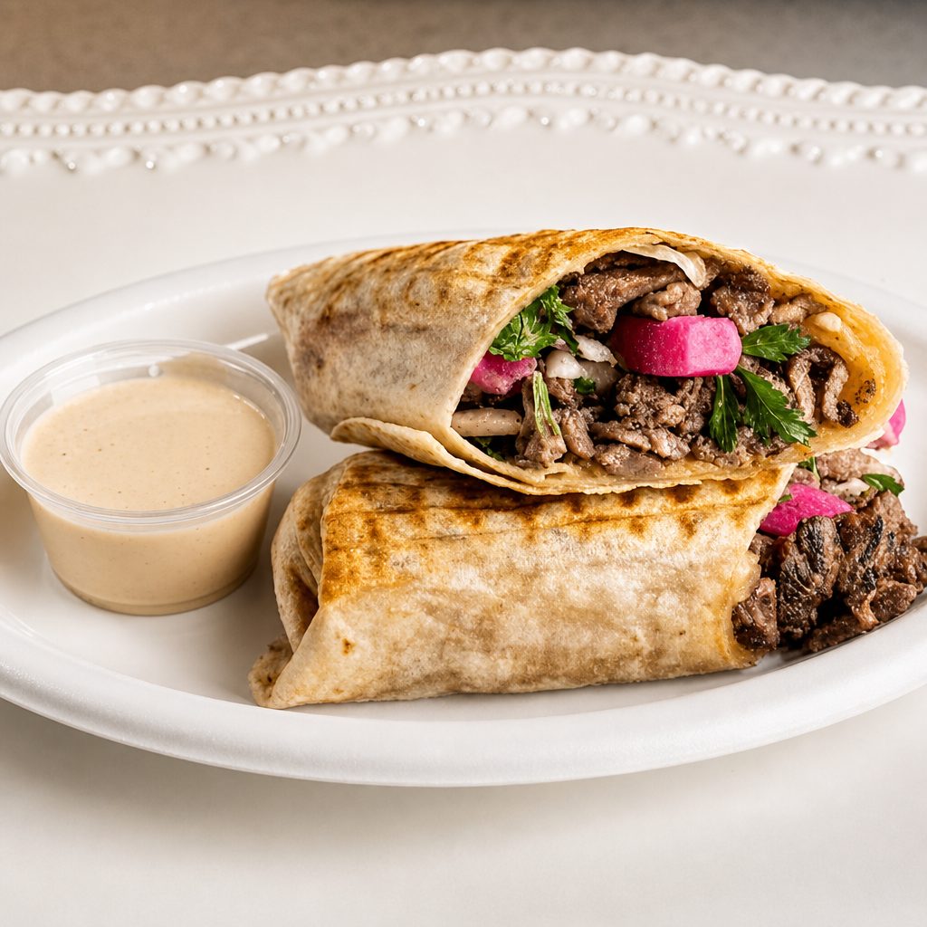 Beef Shawarma Wrap.