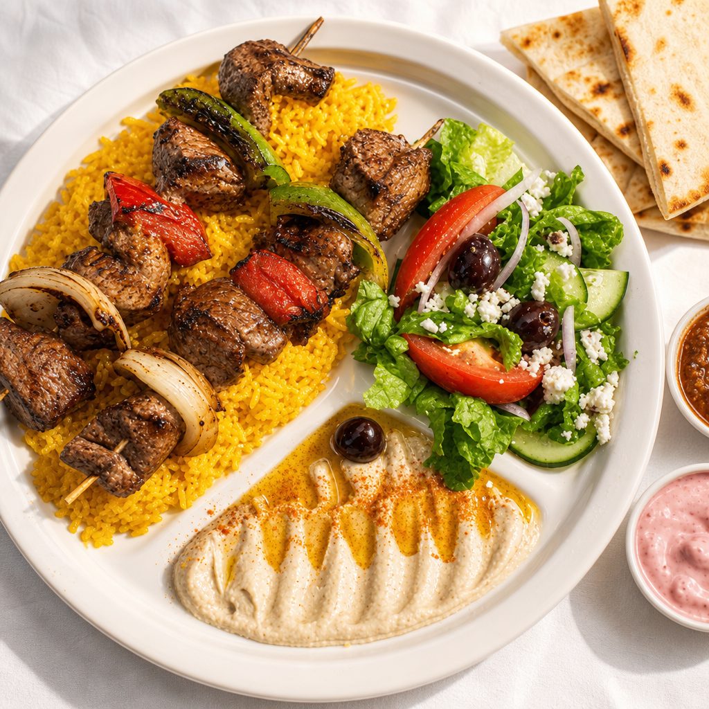 Beef Kabab Plate.